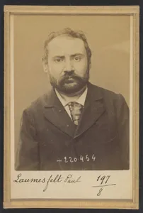 LaumesfeIt. Paul, Mathias. 35 ans, né le 29/3/59. à Paris VIe. Tailleur d'habits. Anarchiste. 2/7/94. 