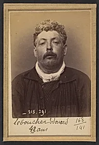 Leboucher. Edouard, Léon. 43 ans, né à Paris XIVe. Cordonnier. Anarchiste. 7/3/94. by Alphonse Bertillon
