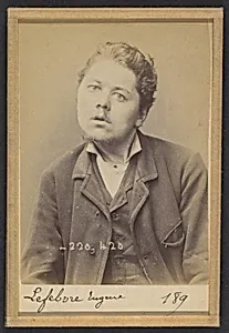 Lefebvre. Eugène, Anatole. 28 ans, né le 2/7/66 à St Pierre (Eure). Sculpteur sur bois. Anarchiste. 2/7/94.  by Alphonse Bertillon