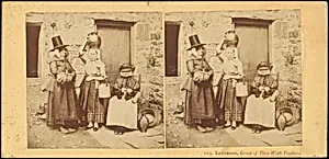 Llanberis, Group of Three Welsh Peasants