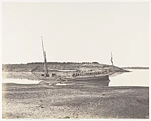 Louksor, Petit Bras du Nil - Barque de Voyageurs by Félix Teynard|Imprimerie Photographique de H. de Fonteny et Cie
