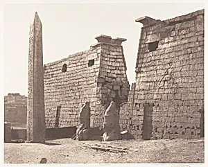 Louksor (Thèbes), Construction Antérieure - Pylône, Colosses et Obélisque by Félix Teynard|Imprimerie Photographique de H. de Fonteny et Cie