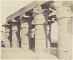 Louksor (Thèbes). Construction Centrale - Grande Colonnade by Félix Teynard|Imprimerie Photographique de H. de Fonteny et Cie