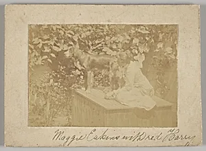 Maggie Eakins with "Harry" by Thomas Eakins
