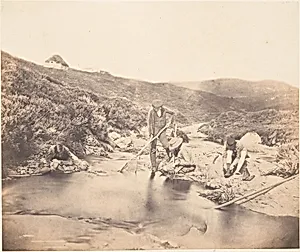 [Man and Boys Fishing]