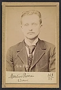 Martin. Pierre. 22 ans, né à St-Léger (Saône-et-Loire). Employé de commerce. Anarchiste. 27/2/94.  by Alphonse Bertillon