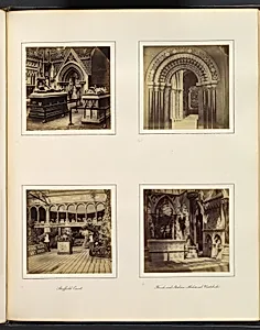 [Medieval Court; Entryway to Byzantine Court; Sheffield Court; French and Italian Mediaeval Vestibule] by Philip Henry Delamotte