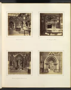 [Medieval Court; The Walsingham Font; Entrance to English Medieval Court]