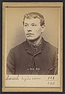 Mursch. Eugène. 24 ans à Schlestatt (Bas-Rhin). Ciseleur. Anarchiste. 18/3/94. by Alphonse Bertillon