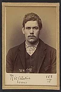 Nic. Celestin. 20 ans, né à Conflans-St-Honorine (Seine & Oise). Emballeur. 26/2/94.  by Alphonse Bertillon