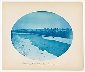 No. 6. From South Approach of Franklin Ave Bridge, Minneapolis, Minnesota Looking Up Stream (Low Water) by Henry P. Bosse