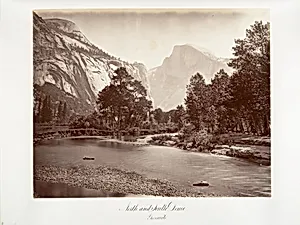 North and South Dome, Yosemite by Carleton E. Watkins