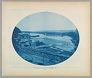 Old Ponton Bridge at N. McGregor, Ia. by Henry P. Bosse