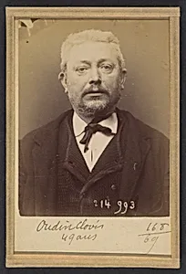 Oudin. Clovis. 49 ans, né à Saint-Hilaire (Marne). Mécanicien. Anarchiste. 2/3/94. by Alphonse Bertillon