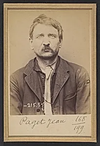 Paget. Jean, Louis. 41 ans, né le 15/7/52 à Thonon (Haute-Savoie). Cordonnier. Anarchiste. 12/3/94.  by Alphonse Bertillon