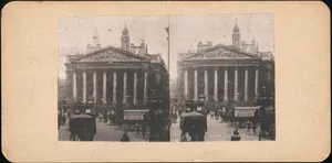 [Pair of Stereograph Views of the Royal Exchange, London, England]