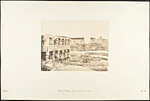 Palais et Village de Louxor, pris du Sud, Thèbes by Maxime Du Camp