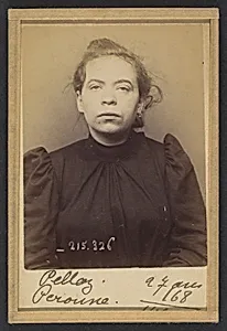 Pallaz (ou Pellaz). Péronne. 28 ans, née le 11/8/66 à Aix-les-Bains (Savoie). Cuisière. Anarchiste. 8/3/94.  by Alphonse Bertillon