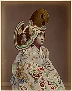 [Performer in Bugaku-style Costume] by Unknown