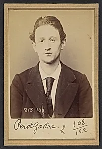 Perot. Gaston, Auguste. 22 ans, né à Paris XVllle. Journalier. Anarchiste. 4/3/94.  by Alphonse Bertillon