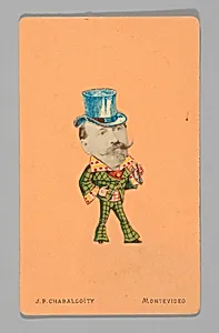 [Photo Collage: Man Wearing Blue Top Hat]