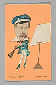 [Photo Collage: Musician Playing Horn] by Juan Pedro Chabalgoity