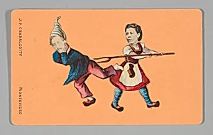 [Photo Collage: Woman with Pitchfork Aimed at Man]