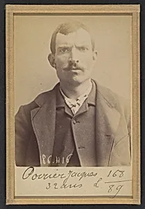 Poirier. Jacques, Étienne. 30 ans, né à Gien (Loiret). Garçon de marchand de vins. Anarchiste. 30/4/92.  by Alphonse Bertillon