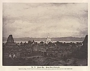 Pugahm Myo: Distant View of Gauda-palen Pagoda by Linnaeus Tripe