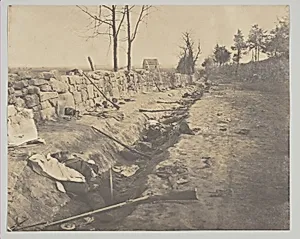 Rebel Dead Behind Stone Wall, Fredericksburgh