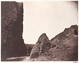 [Rocks in the Auvergne] by Edouard Baldus|Chicago Albumen Works