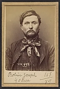 Roobin. Joseph. 40 ans, né à Bourgneuf (Loire-Inférieure). Terrassier. Anarchiste. 2/3/94 by Alphonse Bertillon