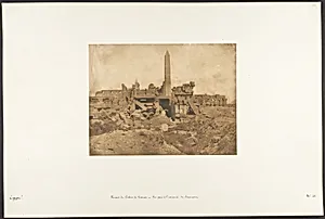 Ruines du Palais de Karnac - Vue prise à l'extrêmité du Sanctuaire by Maxime Du Camp