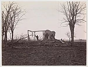 Ruins of Mrs. Henry's House, Battlefield of Bull Run by George N. Barnard|Mathew B. Brady