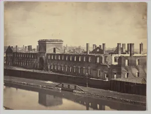 [Ruins of the State Arsenal from the Canal, Richmond, Virginia]