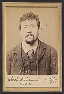 Sachet. Edmond. 27 ans, né à Mézières (Ardennes). Typographe. Anarchiste. 1/3/94.  by Alphonse Bertillon