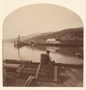 Sausalito from the N.P.C.R.R. Wharf, Looking South
