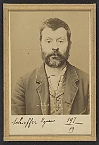 Schaeffer. Ignace. 42 ans, né à Berheim (Bas-Rhin) le 31/10/51. Ébéniste. Anarchiste. 2/7/94.  by Alphonse Bertillon
