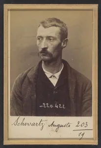 Schwartz. Auguste. 31 ans, né à Paris Xlle le 23/1/63. Maroquinier. Anarchiste. 2/7/94.
