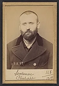 Sentenac. Phillipe. 36 ans, né à Soulan (Ariège). Menuisier. Anarchiste. 7/3/94. by Alphonse Bertillon