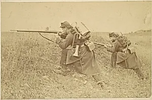 [Soldier with Rifle and Bugle] by Unknown