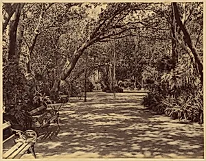 Sookh-Vilas Palace Garden by Lala Deen Dayal