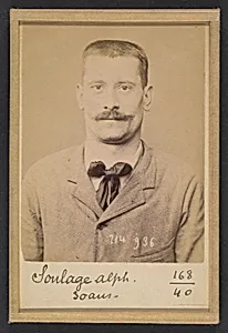 Soulage. Alphonse, Charles. 30 ans, né à Lyon. Menuisier. Anarchiste. 1/3/94. by Alphonse Bertillon