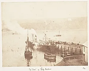 The "Juno" in Tenby Harbour by John Dillwyn Llewelyn