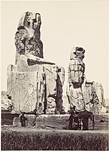 The Statues of Memnon. Plain of Thebes by Francis Frith