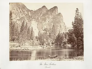 The Three Brothers, Yosemite by Carleton E. Watkins