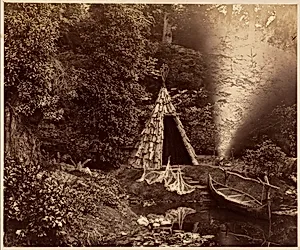 The Wigwam, a Canadian Scene at Penllergare by John Dillwyn Llewelyn