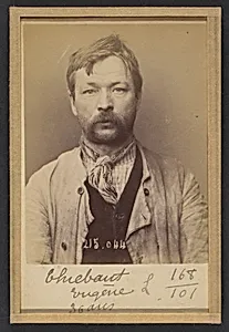 Thiebaut. Eugène. 35 (ou 36) ans, né à Château-Salin (Menthe & Moselle). Couvreur. Anarchiste. 3/3/94 by Alphonse Bertillon