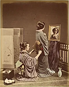 [Two Japanese Women in Traditional Dress]