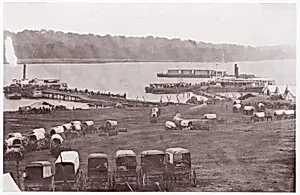 [Upper Wharf with Wagon Park, Belle Plain, Virginia]